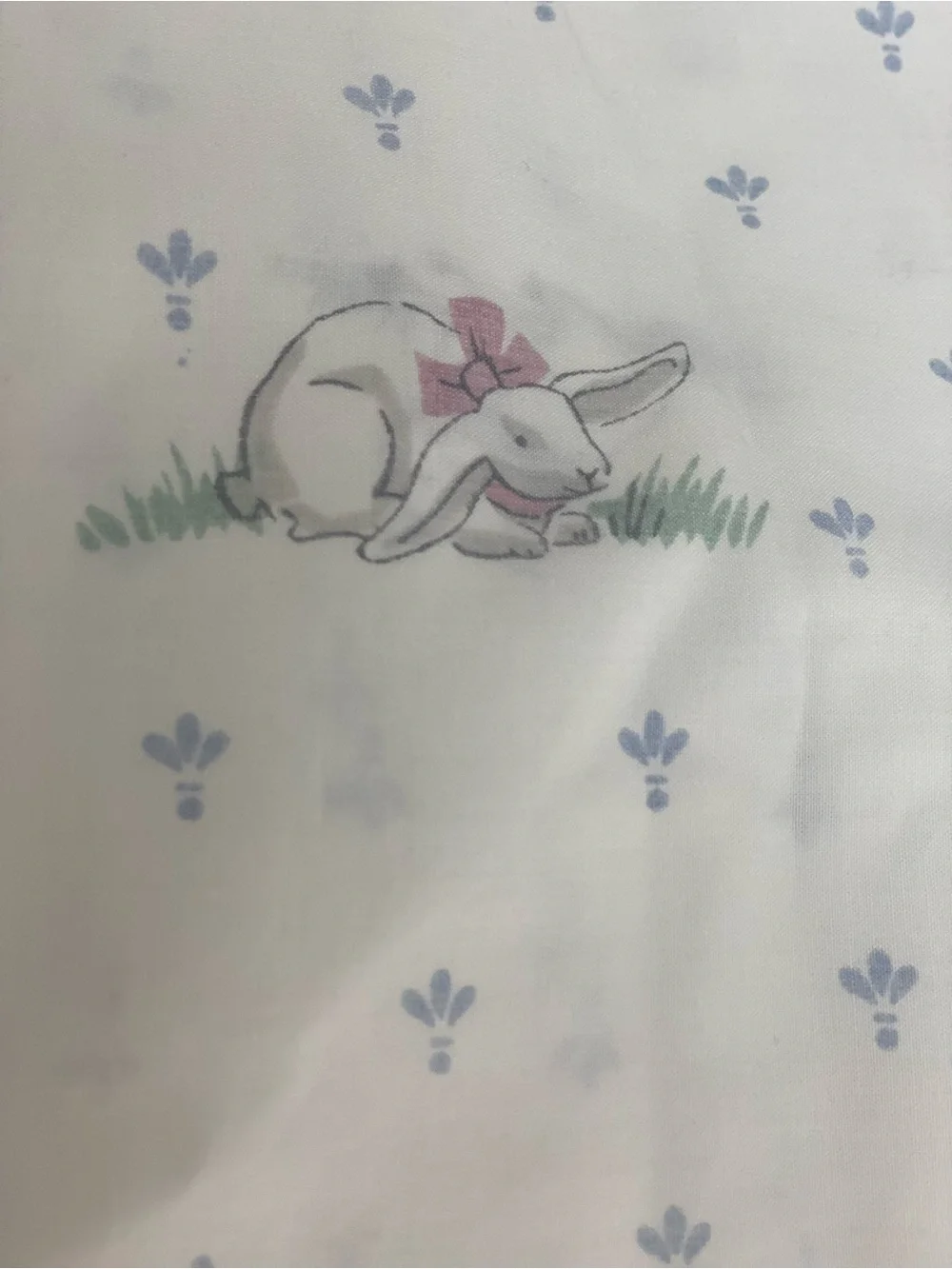 Fieldcrest Full Size Flat Sheet Vintage Tres Jolie Pattern Duck Pig Rabbit Retro